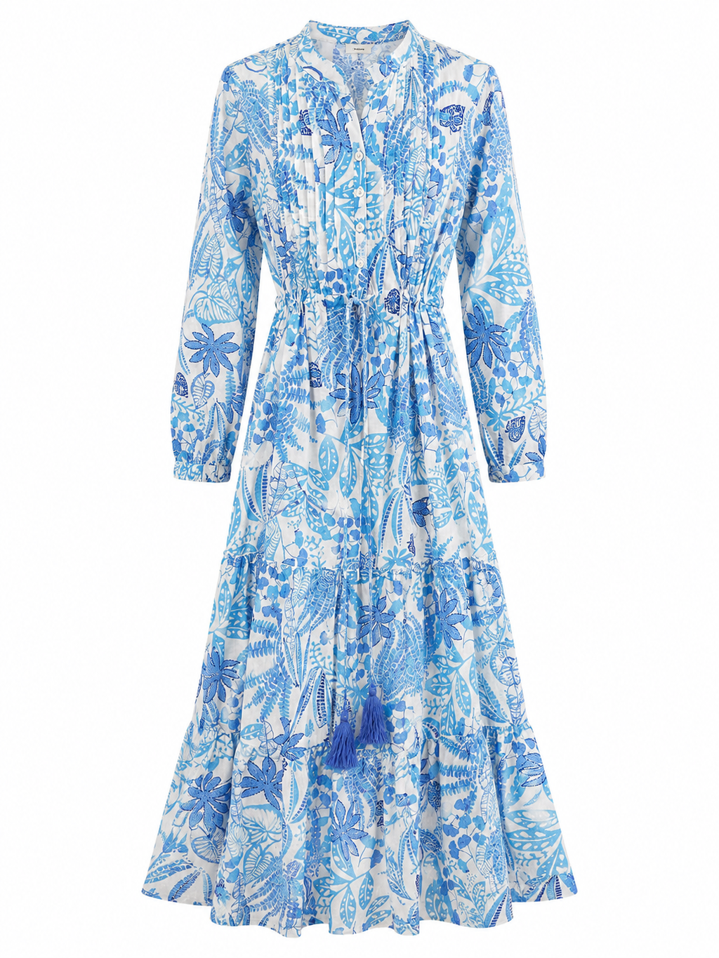 Vestido largo Estampado Azul Cielo