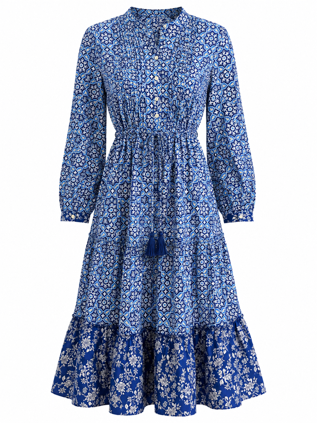Vestido azul mosaico