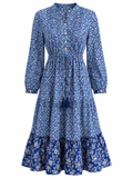 Vestido azul mosaico