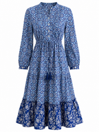 Vestido azul mosaico