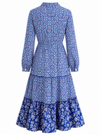 Vestido azul mosaico