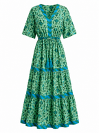 Vestido largo Verde Escote