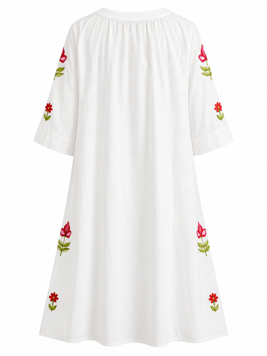 Vestido camisola blanca bordada