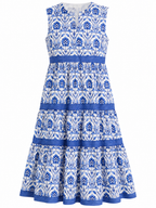 Vestido Florar Azul