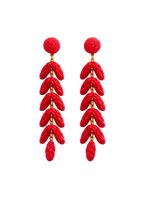 Pendientes Hojas Rojas