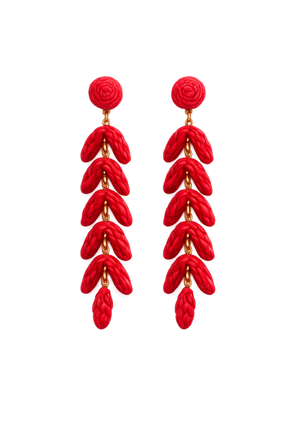 Pendientes Hojas Rojas