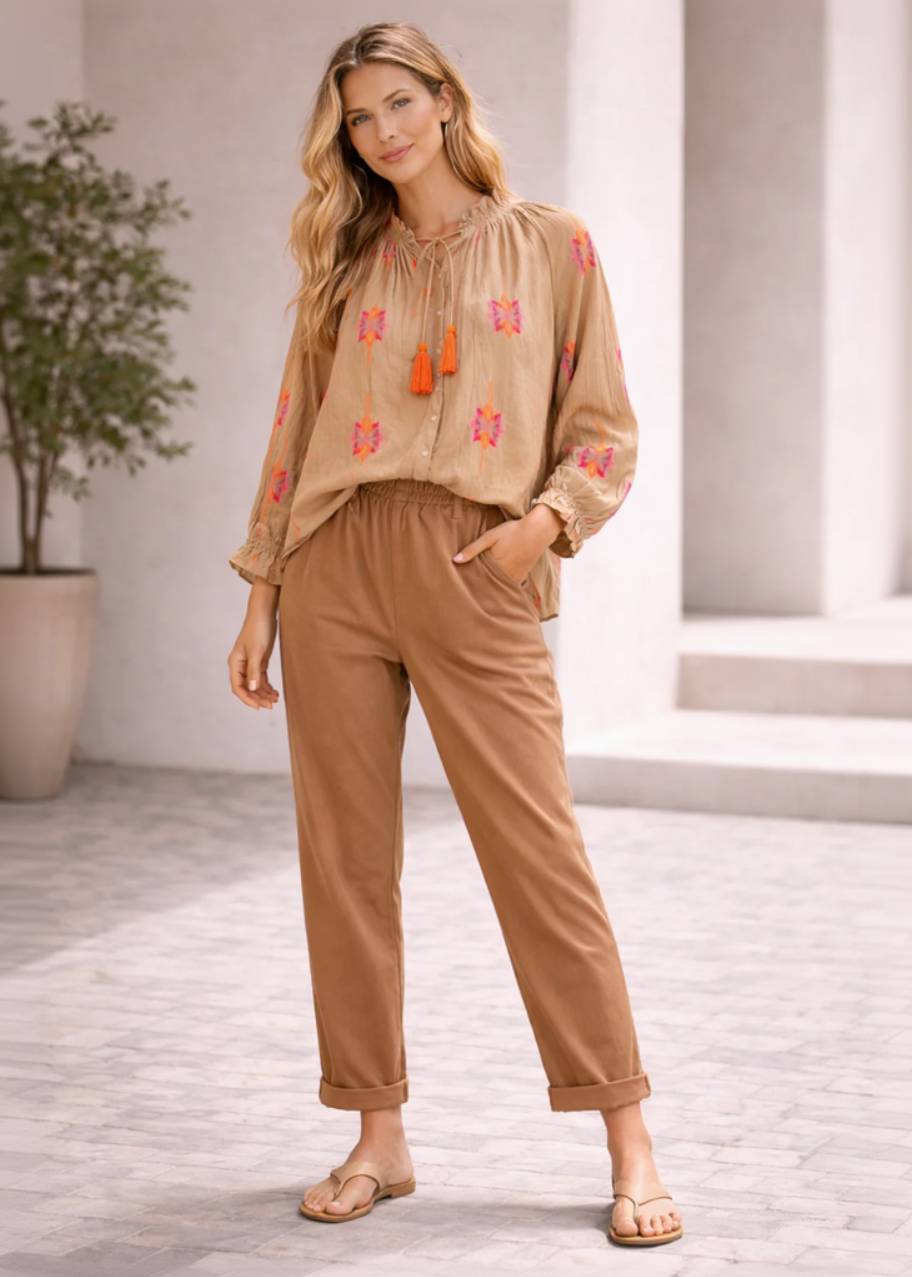 Pantalón Goma Marrón