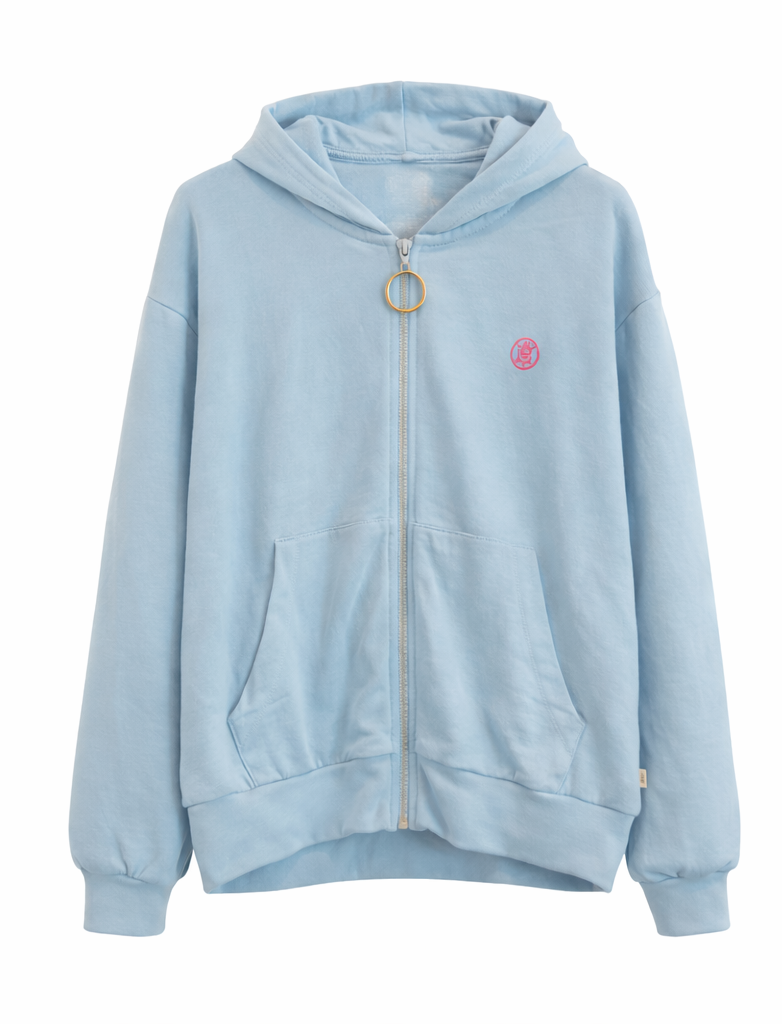 Sudadera con Cremallera Azul