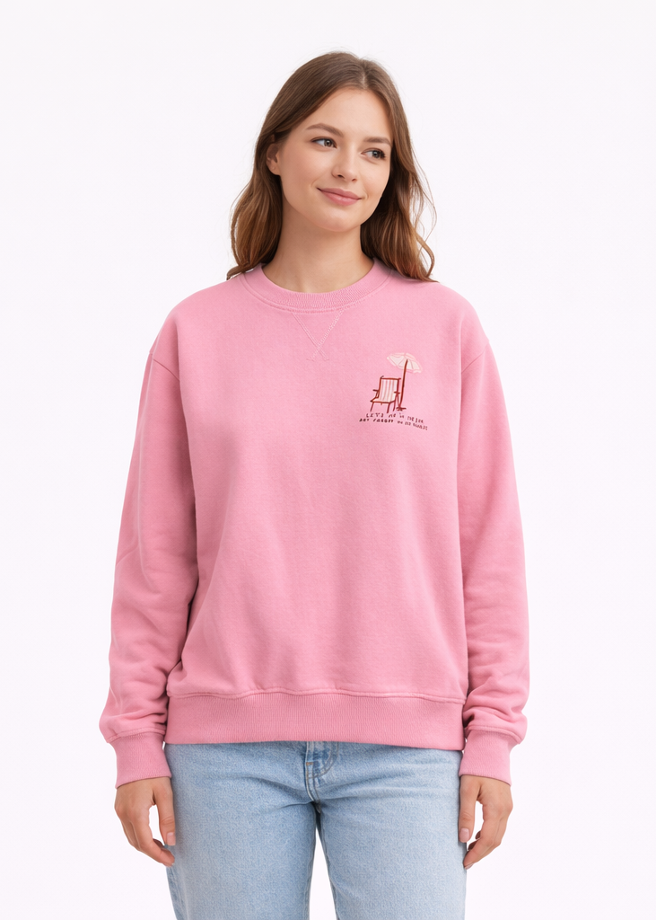 Sudadera “Sit in the Sun” Rosa