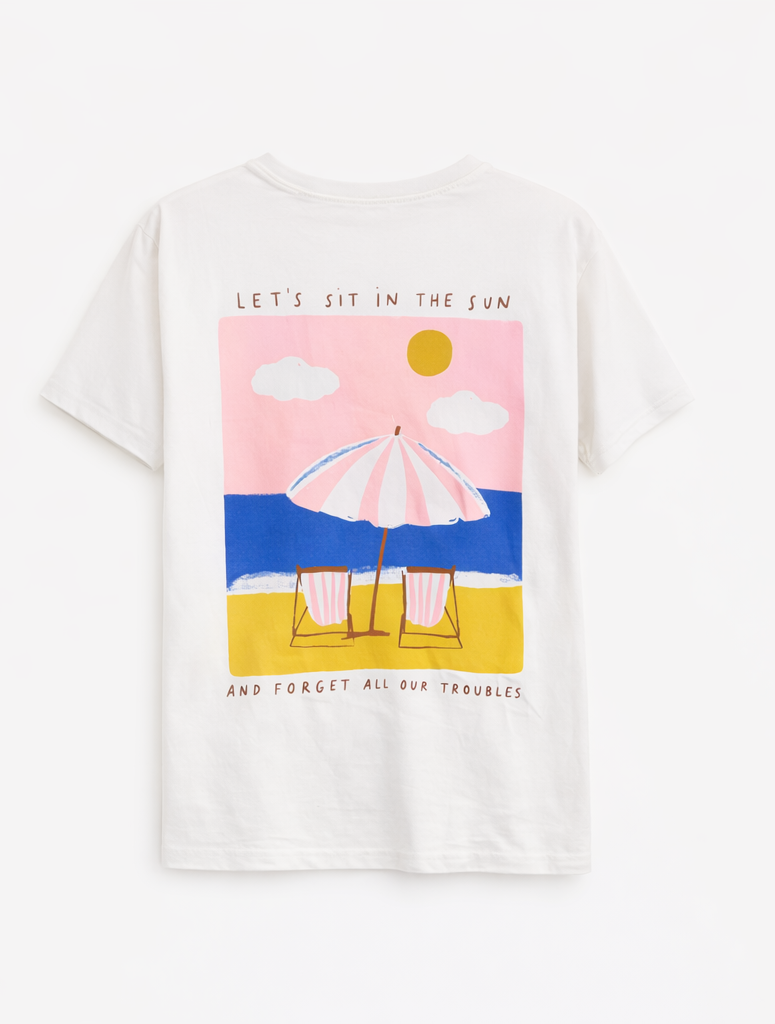 Camiseta Sit in the Sun Blanca
