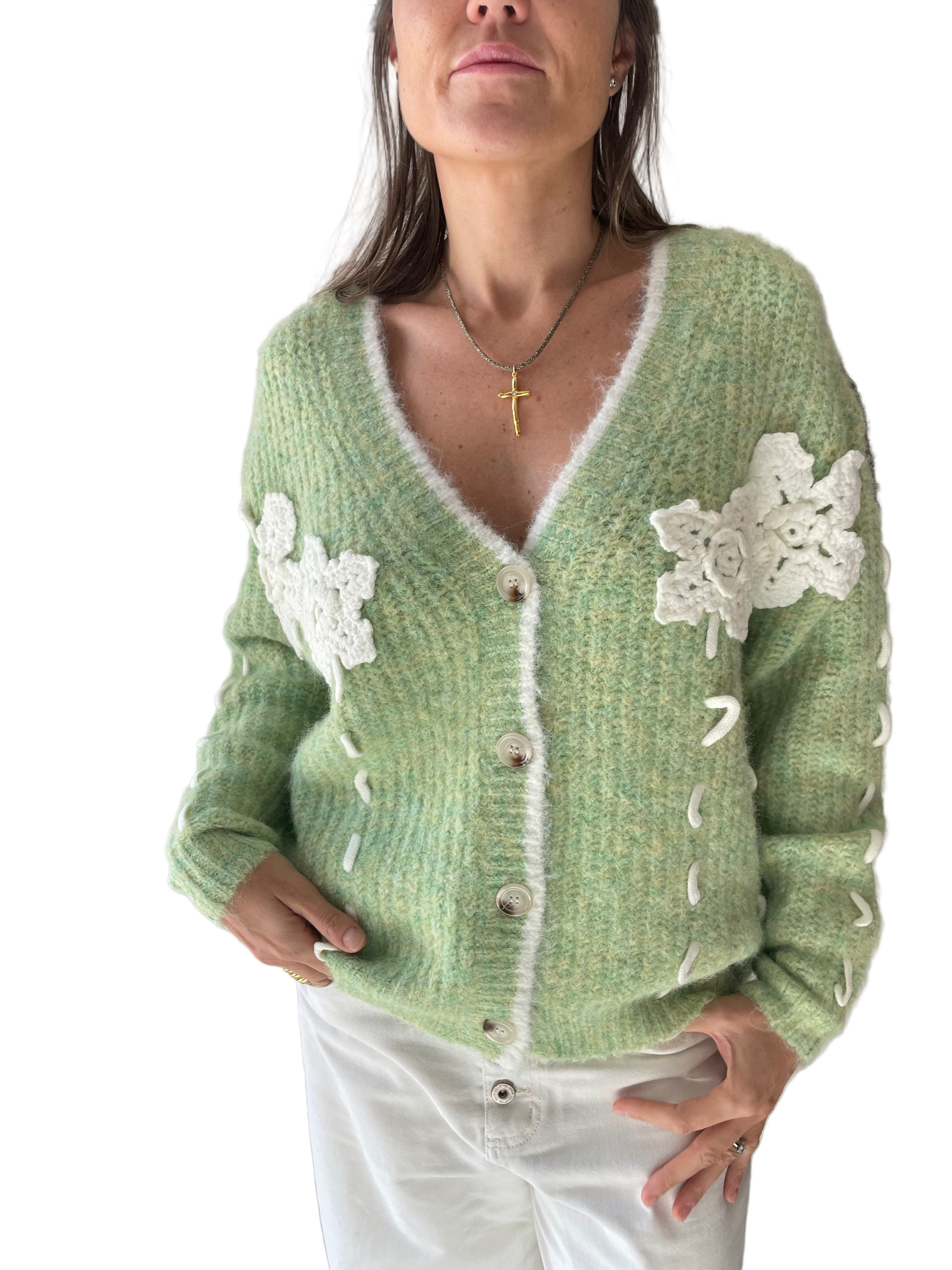 Jersey de Pico lana Verde