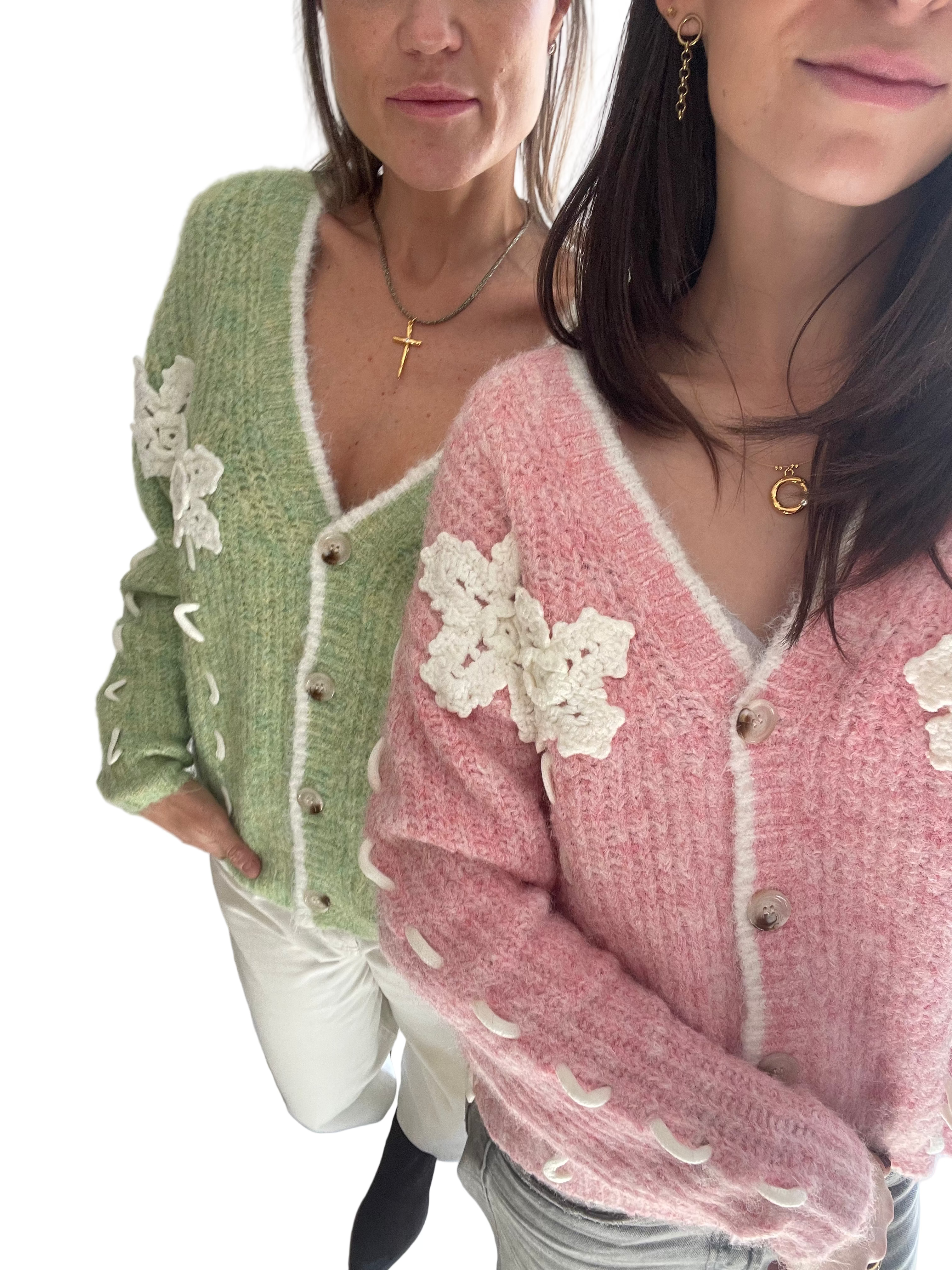 Jersey de Pico lana Rosa