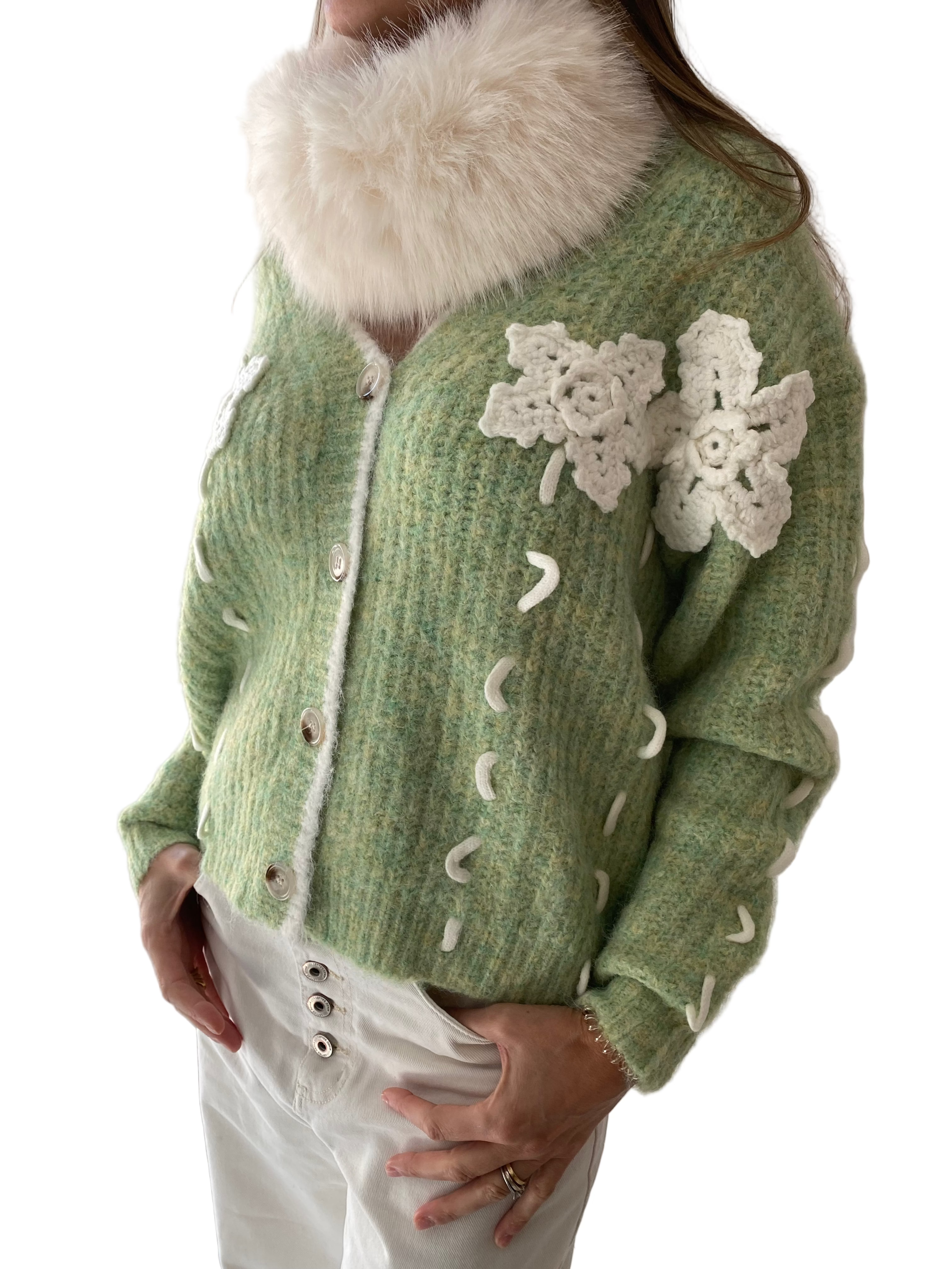 Jersey de Pico lana Verde