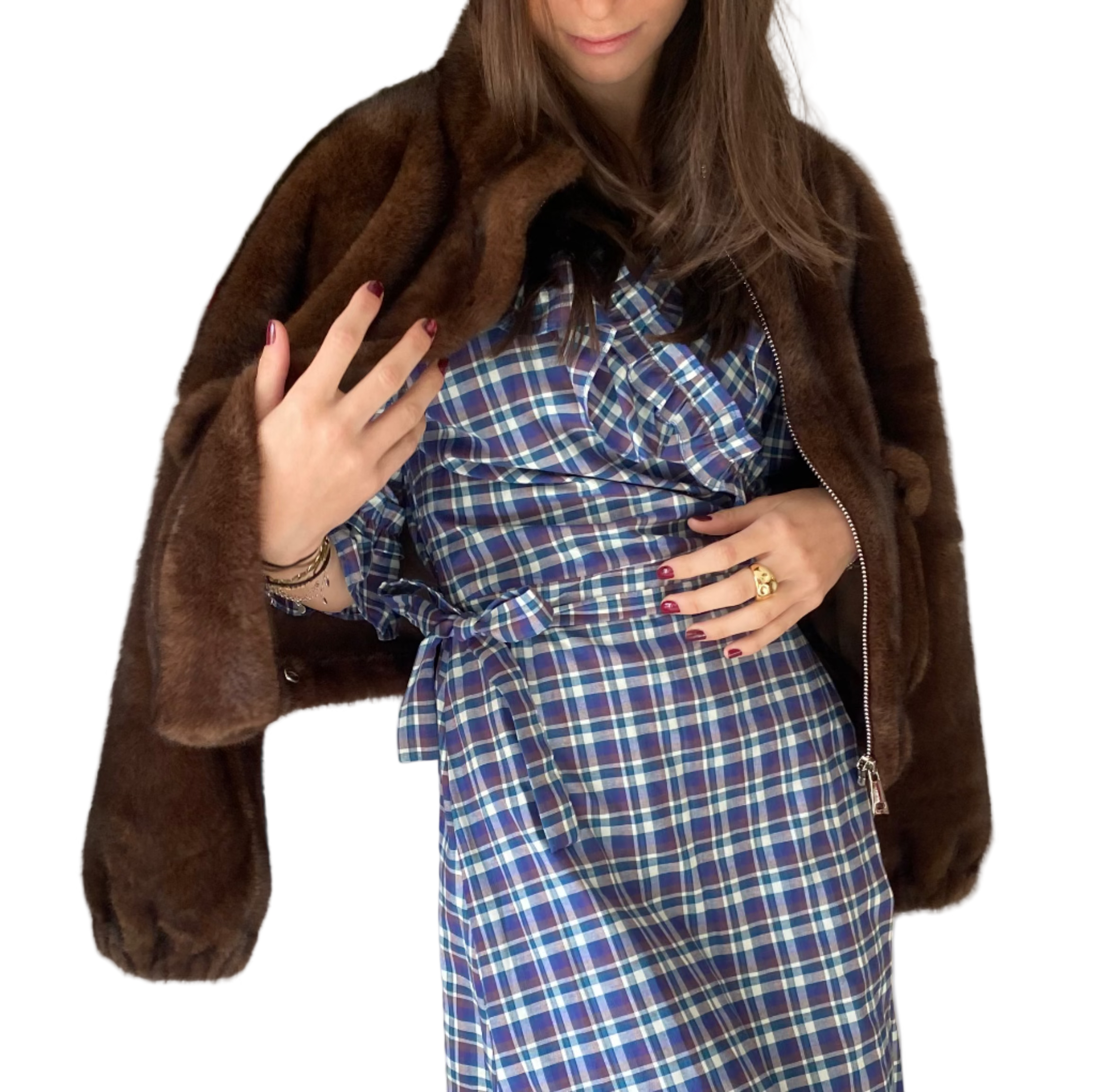 Abrigo Pelo con Bolsillos