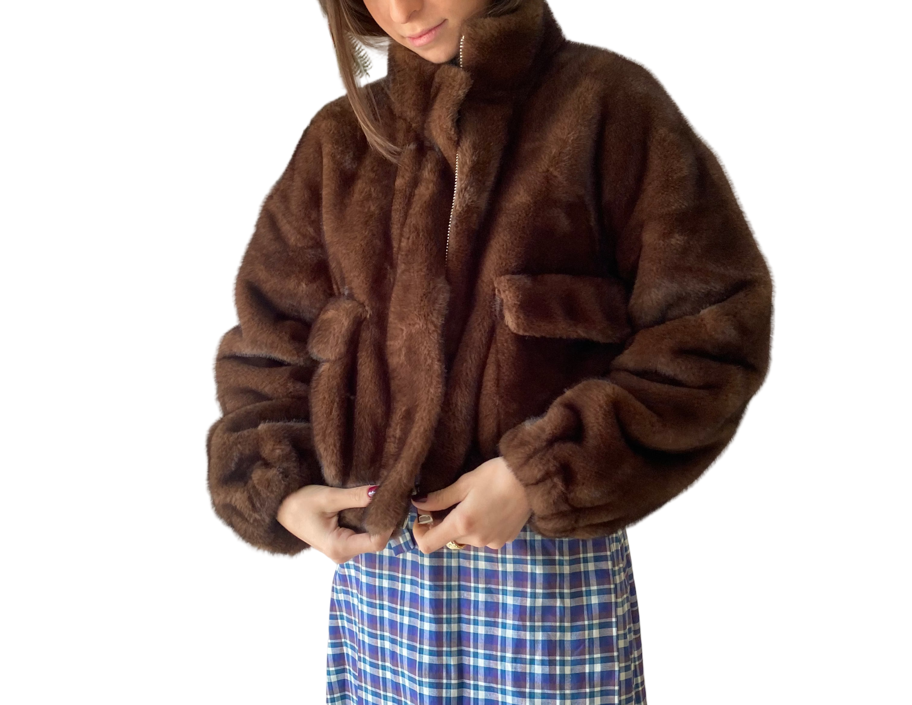 Abrigo Pelo con Bolsillos