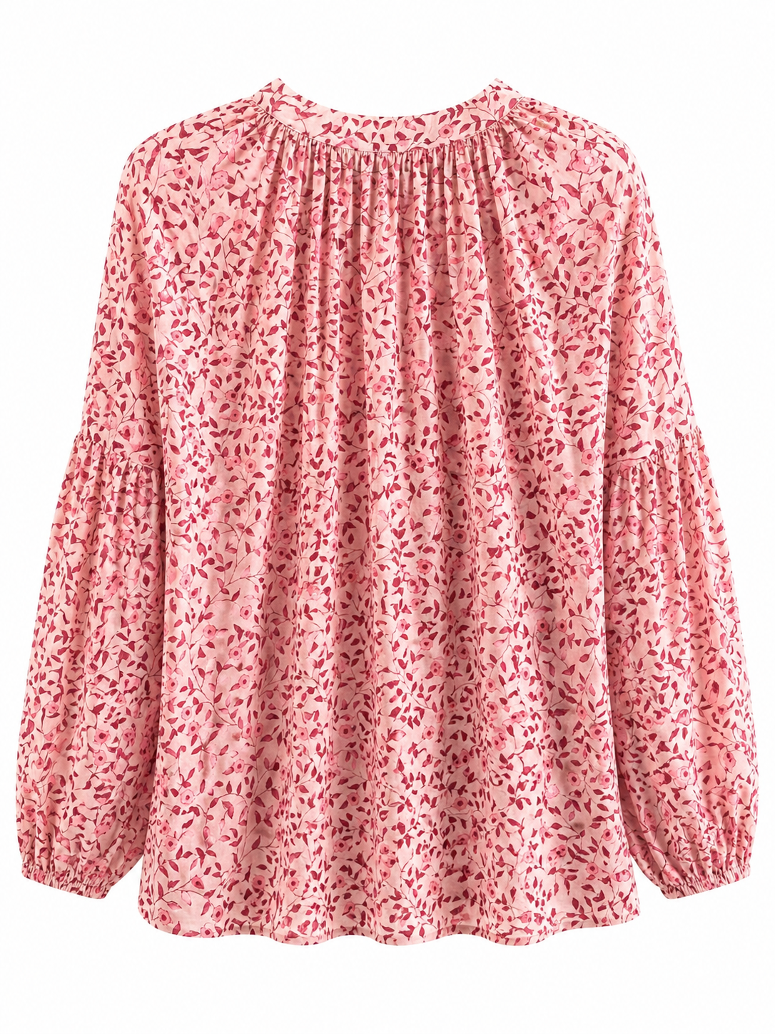 Blusa blanca floral roja