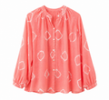 Blusa coral estampada