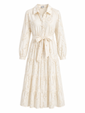 Vestido camisero blanco calado