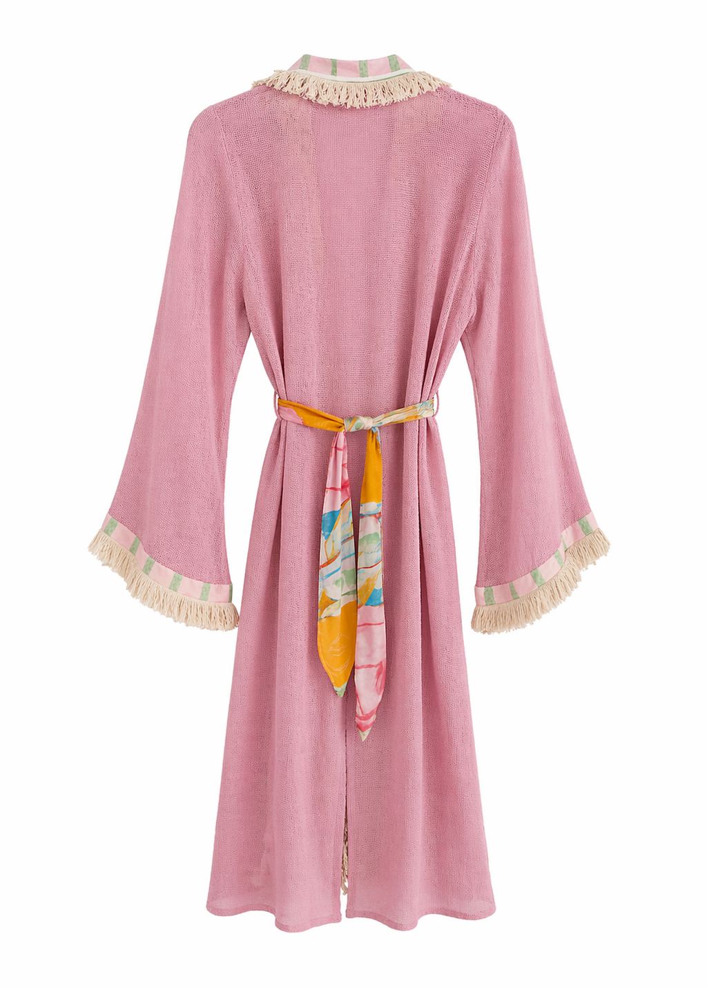 Kimono de punto rosa