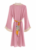 Kimono de punto rosa