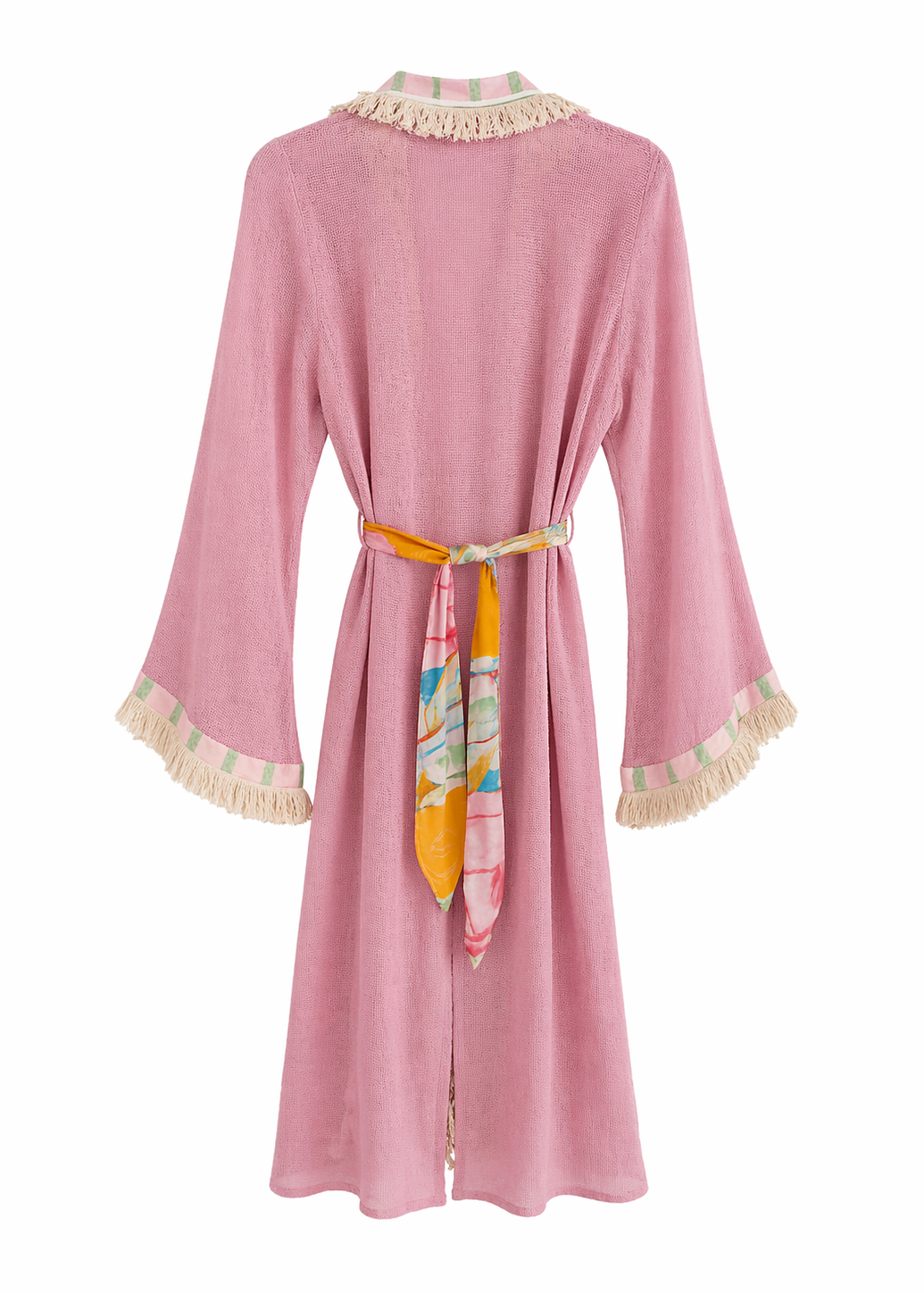 Kimono de punto rosa