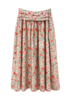 Falda midi Rosas
