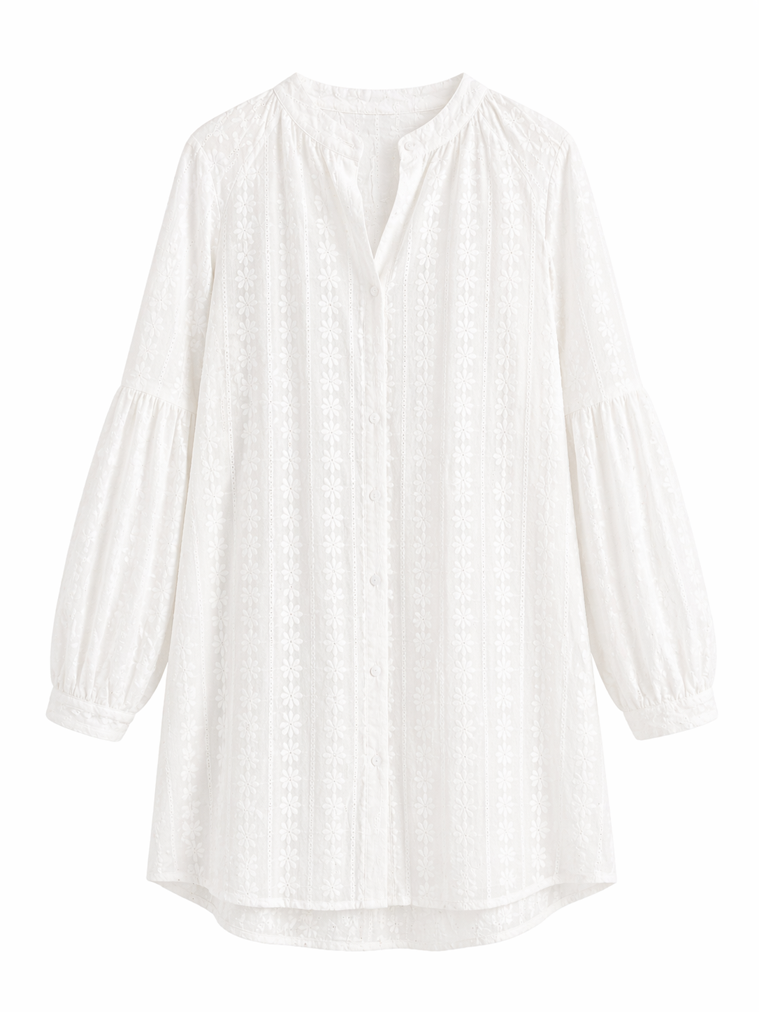 Camisola blanca bordada